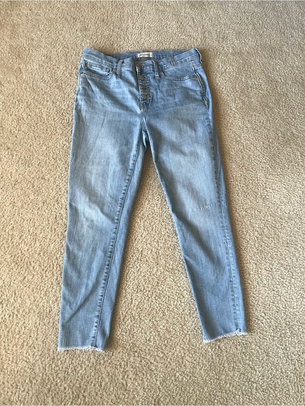 Madewell Light Wash High-Rise Button-Fly Jeans size 30